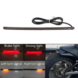 Unbranded Rear Fender LED Strip Insert Run Brake Turn Light For Harley V-Rod VRSCAW 02-17