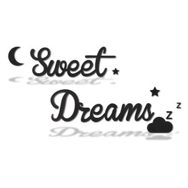 Sweet Dreams Wall Decor Above Bed, 47.24" x 7.08" Large Wooden Farmhouse Bedroom Wall Decor Aesthetic And Minimalist Wall Art for Master Bedroom, Guest Room, Nursery Room