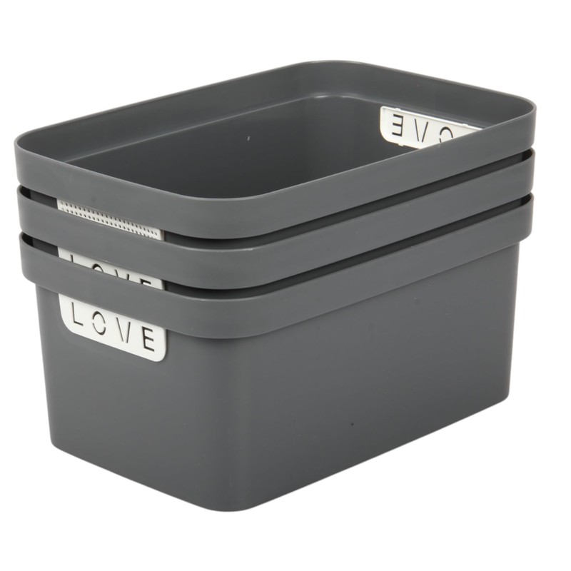 Jolie Max Plastic Storage Boxes with Lid, 3 Set of