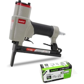 meite 7116BL 22GA 3/8" Crown Pneumatic Upholstery Stapler with 10,020PCS Staples