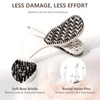 Boar Bristle Hair Brush, Curved Vented Brush for Wet Dry