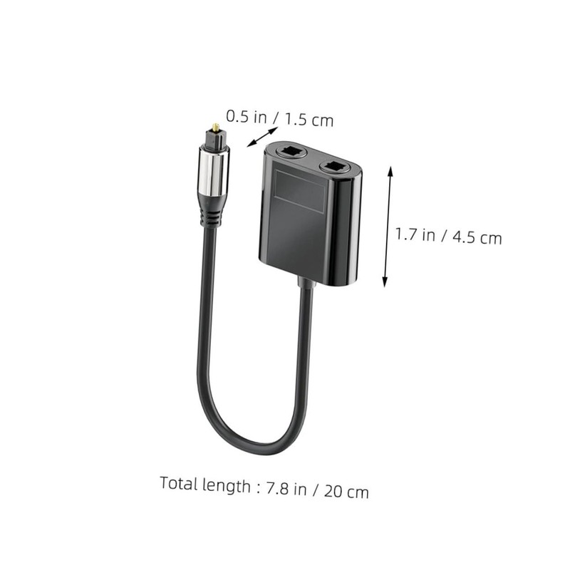 LALAFINA Optical Audio Splitter Durable Fiber Optical Splitter for Easy