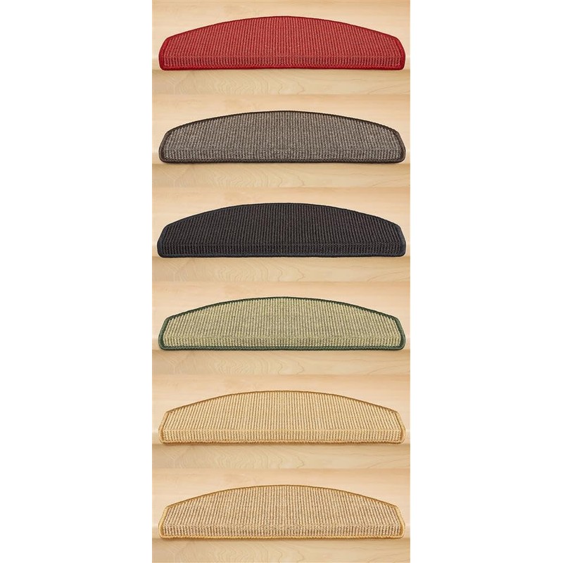 Kettelservice-Metzker® Sisal Stair Mats Semi-Circular in Various Colours Colours and