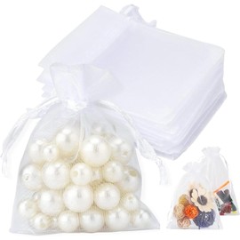 200PCS Bolsas de Organza, Bolsas de mano de 10 * 15CM con Cordón de Ajuste, Aptas para Bodas,Fiestas, Festividades, Almacenamiento de Joyas y objetos pequeños.
