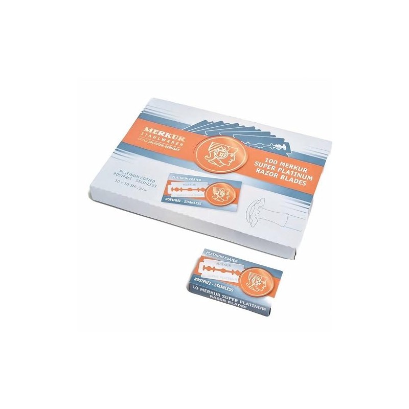 Merkur Super Platinum Razor Blades - Pack of 100