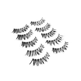 FRCOLOR Dichte Wimpern 5 Paare Falsche Wimpern Transparenter Stiel 3d Verlängern Wimpern Kreuzen