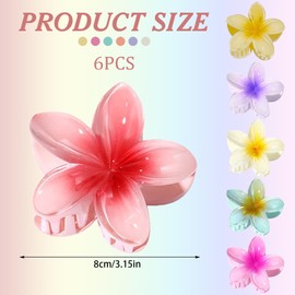 EnixwH Pack of 6 Flower Hair Clips, Non-Slip Hair Clip Flower, Egg Flower Hair Claw Clips, Cute Flower Shaped, Cute Flower Shaped for Women Girls Hair Styling Accessories