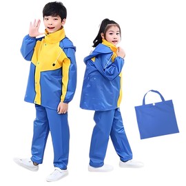 Kouizam Kids Raincoat, Top and Bottom, Kappa, Children, Top and Bottom Raincoat, Separate, 150 Children, Raincoat, Top and Bottom, 150, Raincoat, 120, Top and Bottom, 140, Raincoat, 160, blue yellow