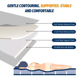 CYMULA CertiPUR-US Memory Foam Camping Mattress 2 Person, Portable Foam Sleeping Pad for Camping, Roll up Sleeping Mat for Adults Floor Mattress Guest Floor Bed for Sleepover, Car, Tent SUV Mattress