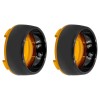 HDBUBALUS 2x Bullet Turn Signal Light Amber Lens Gloss Black