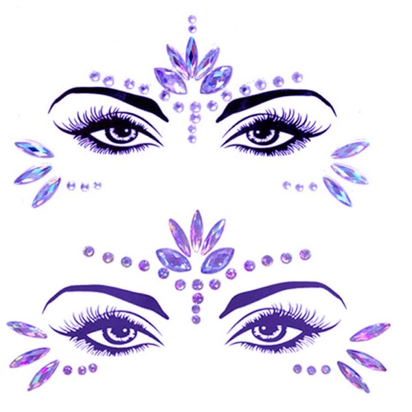 Mermaid Face Gems Stick Jewels for Women Halloween Festival Cosplay