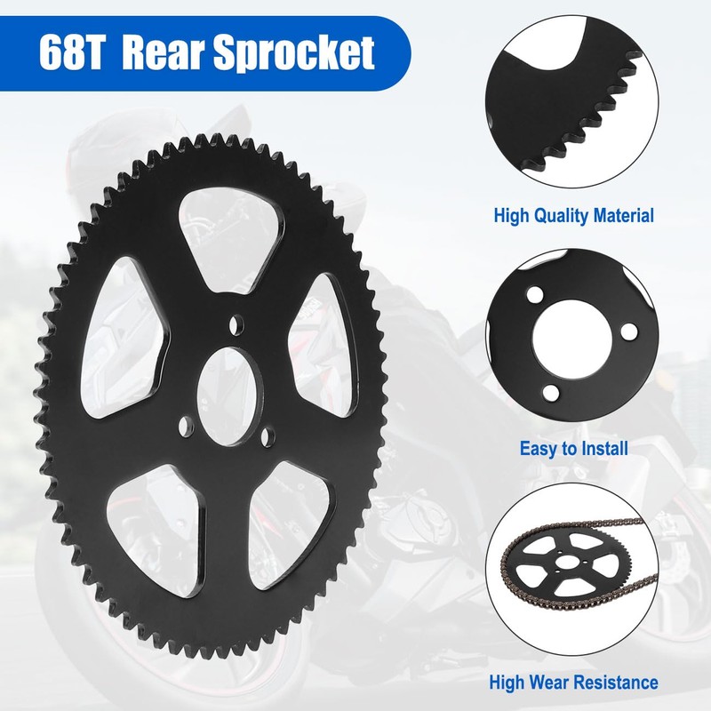 CMIYETO 25H Chain 136Links + 4Links + 68T Rear Sprocket