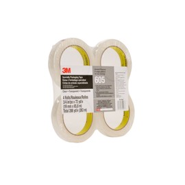 Scotch Light Duty Packaging Tape 605 Clear Cold Temperature, 3/4 in x 72 yd, Conveniently Packaged