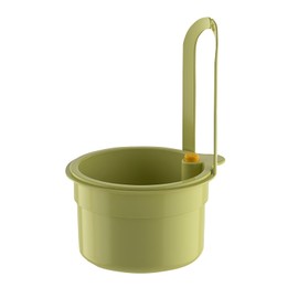 Colador colgante de llave, cesta de drenaje para fregadero con volcado de basura de una sola prensa, colector de residuos de alimentos, cesta de drenaje se adapta a grifos de cocina estándar (verde)