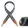 LSETUTIYY Purse Strap, 1.5" Cowhide Head Wide Shoulder Strap Adjustable Replacement,Jacquard Embroidery Crossbody Bag Straps