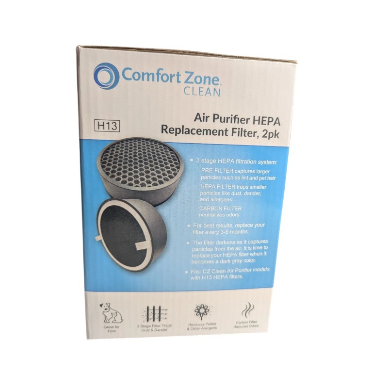 comfort zone 2-Pack Genuine Comfort Zone CZAPH132 HEPA Filters Fits