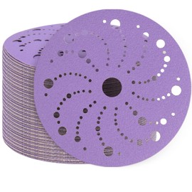 6 Inch Sanding Discs 50PCS Ceramic Hook and Loop Orbital Sander Sandpaper 180 Grit Multi-Hole Pattern Abrasive Sanding Disc for Random Orbital Sander