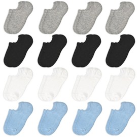 TRAMLE Toddler Boys No Show Socks 16 Pack 2-4 Years Thin Breathable Boy Kid Low Cut Socks
