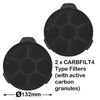 SPARES2GO Carbon Charcoal Vent Filter for B&Q CATA Extractor Cooker