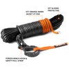 ALL-TOP Synthetic Winch Rope w/Hook & Isolator, 3/16in x 50ft,