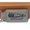 Unbranded Mclaren Keychain, PU Leather Gray and Black Laser Engraved