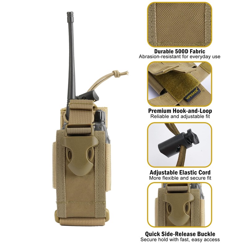 VIPERADE Multi-Purpose Radio Holder Case Intercom Pouch, Adjustable Storage Tool