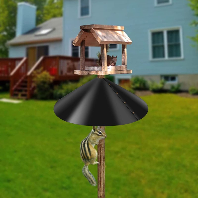 2Pcs Wrap Around Squirrel Baffle,Universal 18inch Squirrel Proof Baffle, Squirrel