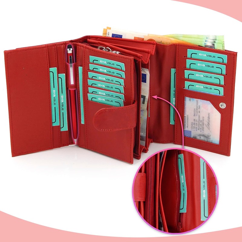 ekavale Wallet 1103-7, red, Classic