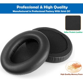 DowiTech Professional Replacement Ear Pad Cushion Compatible with Sony MDR-ZX770BN MDR-ZX780DC Headphones Ear Pads with Skin Friendly Leather and Memory Foam