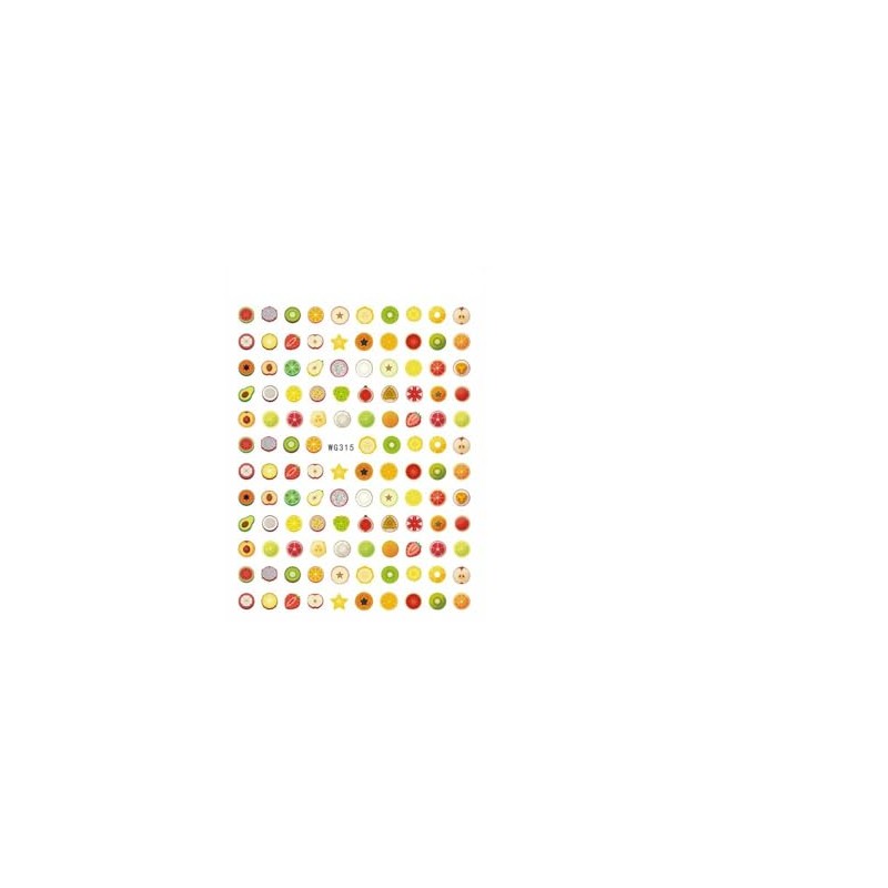 Generic Fruit Nail Sticker Blueberry Strawberry Raspberry Blackbery Cranberry Leaf