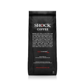 Shock Coffee Whole Bean. The Strongest Caffeinated All Natural Coffee, Up to 50% More Caffeine than Regular Coffee, 1 pound