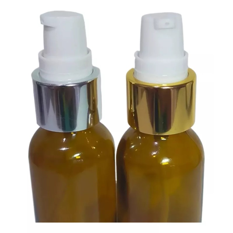 Meliars Frasco 30 Ml Cristal Ambar Con Dispensador Dorado (10