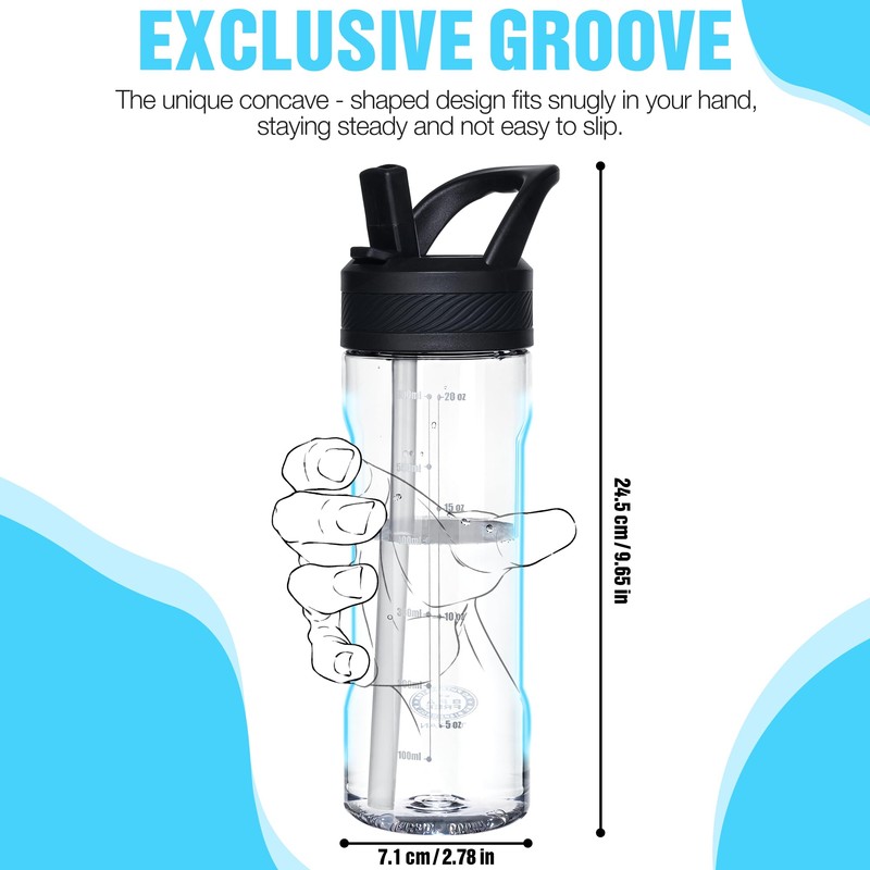 OLDLEY 20 kids Water Bottle with Straw,Tritan BPA-Free,Leak-Proof Design for