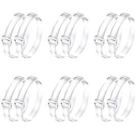 VEAGIA Shoe Bands, Set of 6, Shoe Straps, Heels, Prevents Slipping, Transparent Band for Inconspicuous, Thin, Lightweight, No Weight, Adjustable Length, clear