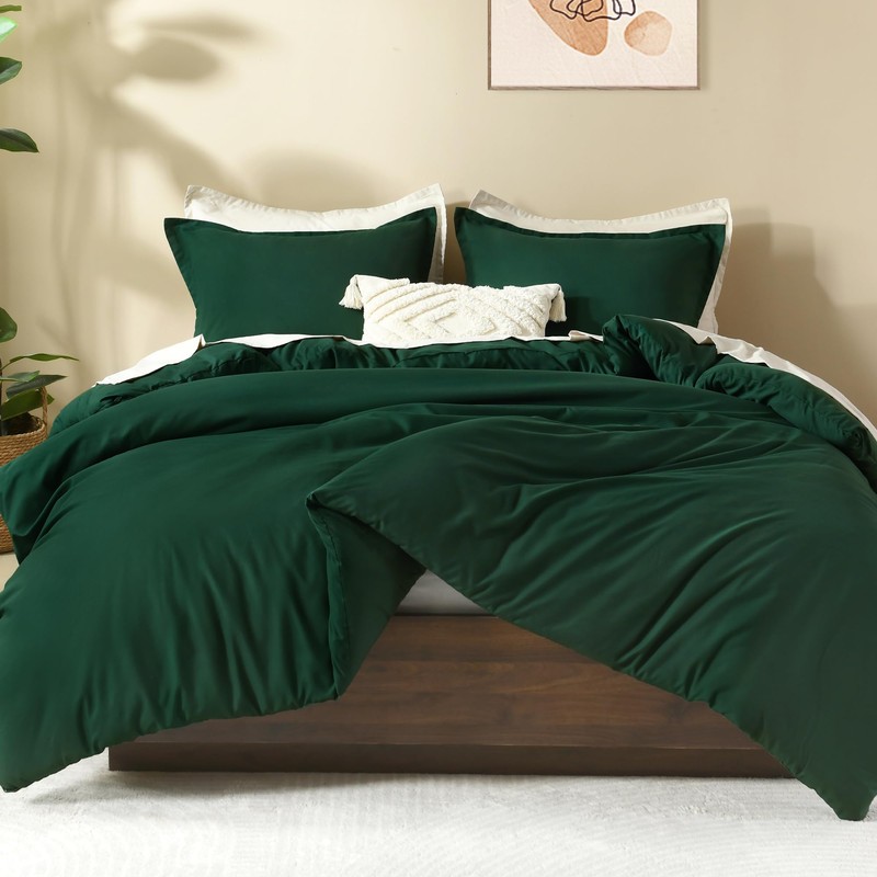 Litanika Dark Emerald Green Twin/Twin XL Comforter Set, 2 Pieces