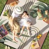 QXWREL Extra Large Picnic Outdoor Blanket 60''x80'' Boho Plant Waterproof