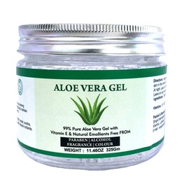 Raslok Aloe Vera Gel | 100% Pure Natural Aloe Gel | Moisturizing, Durable Moisturizing, Soothing for Facial Skin and Hair Care | Non-Sticky (11.46 oz) 11.60 oz (Pack of 1) Off White