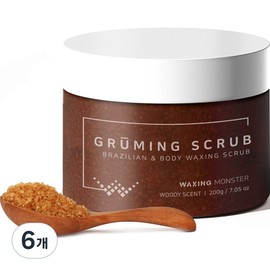Lamont Waxing Monster Brown Sugar Grooming Scrub, 200g, 6 pieces / 라몽 왁싱몬스터 브라운 슈가 그루밍 스크럽, 200g, 6개