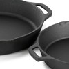 Megachef 13 Piece Pre-Seasoned Cast Iron Skillet Set with Temperd