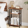 Heybly Narrow Side Table for Small Space, 25.2" Tall Nightstand