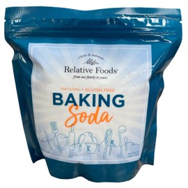 Baking soda (2 Lbs) for cooking, cleaning & More - Gluten Free sodium bicarbonate baking mix w/no preservatives - mined from the earth with nothing added, pure bulk baking soda for baking