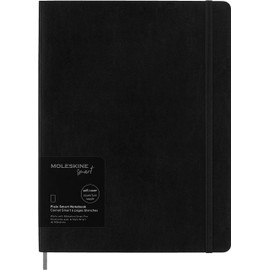 Moleskine Smart Notebook, Smart Writing System, Digital Smart Notebook with Soft Cover, Blank Pages and Practical Elastic Closure, XL Format 19 x 25, Colour: Black