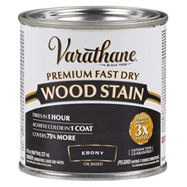 269400 Premium Fast Dry Wood Stain, Half Pint, Ebony - 2
