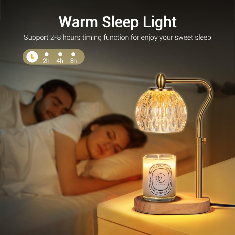NVRGIUP Candle Warmer, Candle Warmer Lamp with Timer & Dimmer