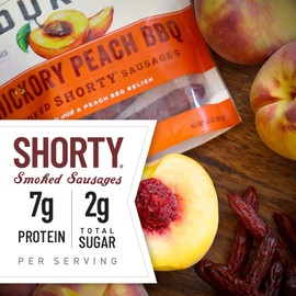 Duke's Hickory Peach BBQ Smoked Shorty Sausages, Keto Friendly, 5 oz