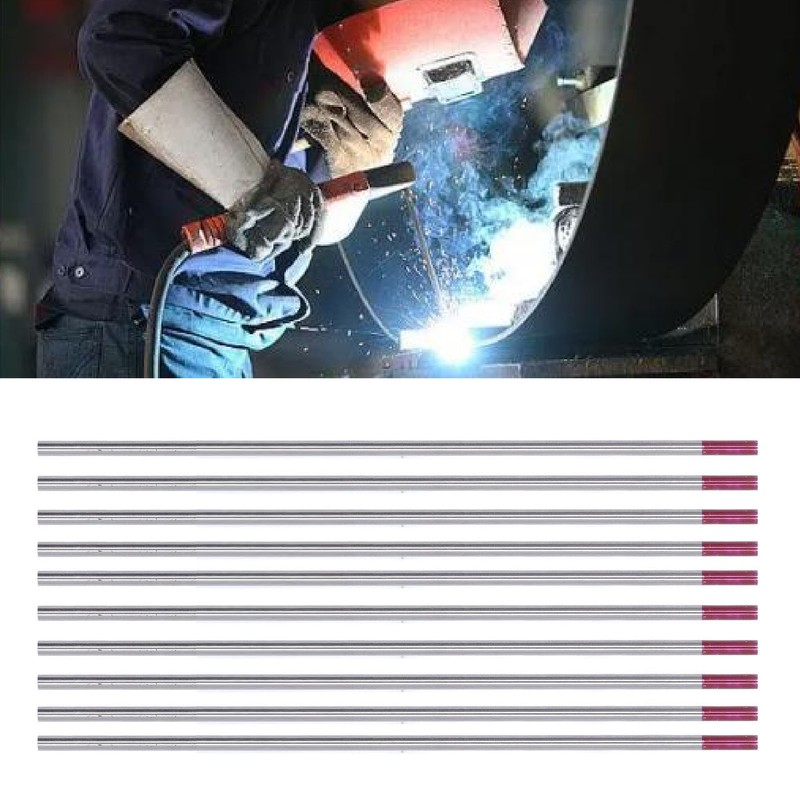 10PCS Set TIG Welding Tungsten Electrodes 1/8x6in Arc Welding Tungsten