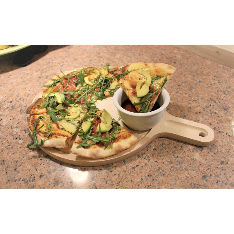 EFO Premium Wooden Pizza Paddle Professional Pizza Peel – Round