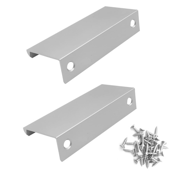 CHEERYMAGIC 2 Pack Back Mount Finger Edge Pull, Concealed Handles