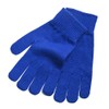 iMongol Ladies Pure Cashmere Full Finger Warm Wool Gloves FBA Blue 38, blue