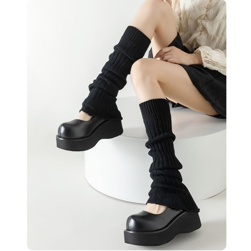 Qzkouma ZZT-85 Women's Loose Socks, Knit Socks, Solid, Cooling Protection,
